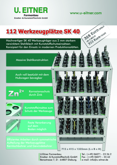 Werkzeugträger für 365 Euro das Stück, ab 3 Stück 333 Euro Werkzeugträger für 365 Euro das Stück, ab 3 Stück 333 Euro